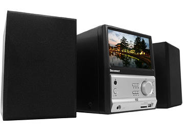 7インチ液晶搭載DVDコンポ DVC-712BK(AMラジオ付)
