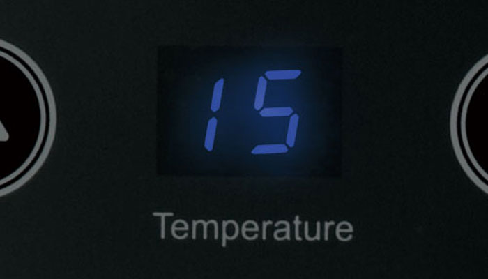 8~18℃まで1℃単位の温度設定が可能