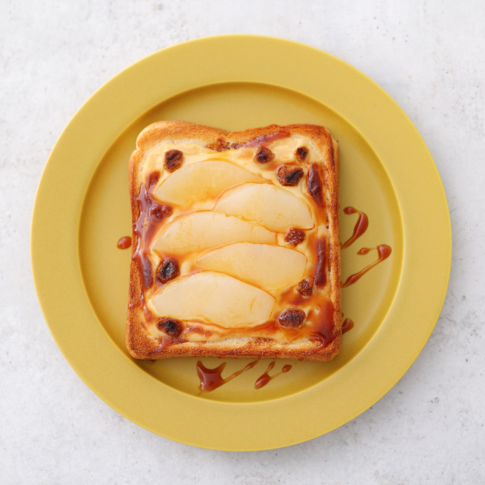 洋梨キャラメルチーズケーキトースト（冷凍アレンジトースト）